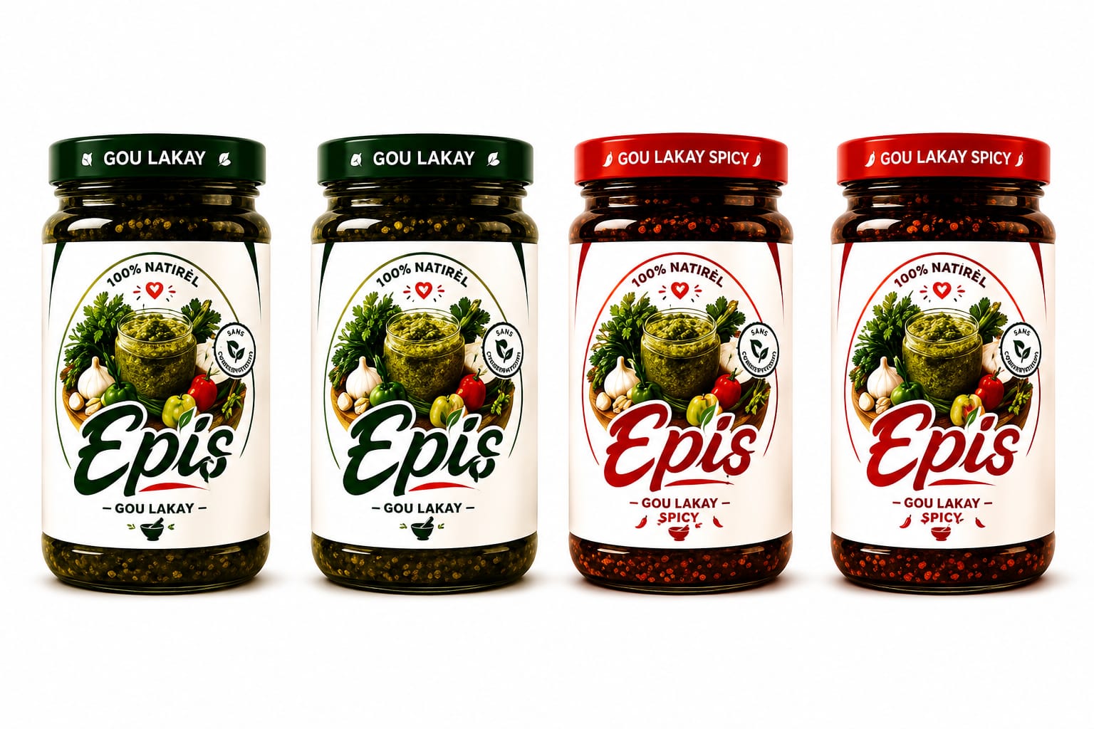Family Pack: 2 Natural + 2 Spicy